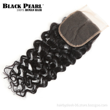 Rebecca Cheap Brazilian Remy VirginCuticle Aligned Frontal Closure Hair vendors 4x4 Water wave Swiss Lace Closure And Frontal